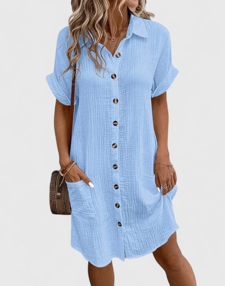 Feminines Damen Sommerkleid in Midi-Länge, entspanntes Design für höchsten Komfort. Beliebte Damenmode.