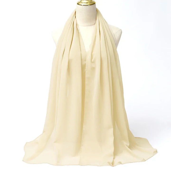 Eleganter Chiffon Hijab Schal für Damen – Leilani. Atmungsaktiv, leicht und farbenfroh für Modebewusste.