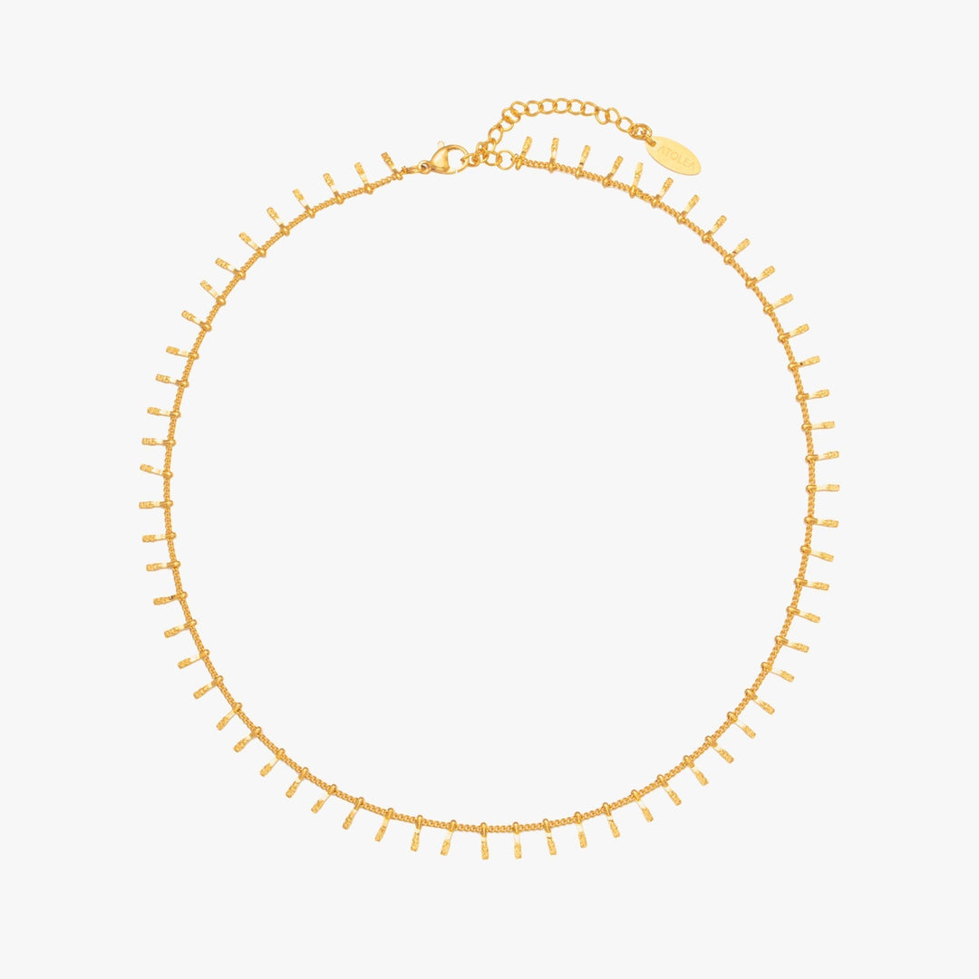 Wasserfeste Edelstahl Choker Halskette für Damen, verstellbar und hypoallergen, ideal für Alltag und Sport.
