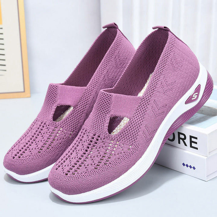 Komfortable orthopädische Slip-On Damen Sneaker, bequeme Alltagsschuhe, ideal für Walking & Freizeitaktivitäten.