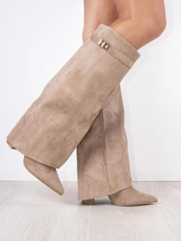 Stylische, warme Damen Winter Kniestiefel für Herbst & Winter. Perfekt für kalte Tage.