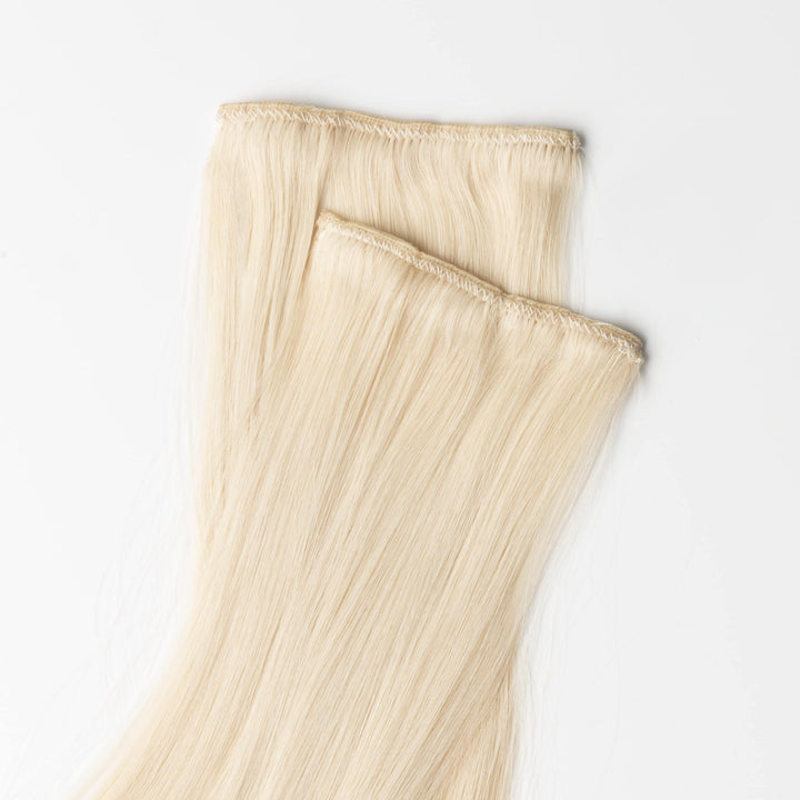 Blonde Clip-in Haarverlängerung für Damen, Aschblond 60B, für lange, voluminöse Frisuren. Echthaar.