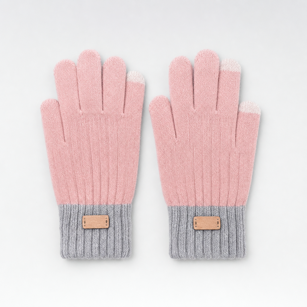 Weiche Damenhandschuhe mit Touchscreen-Fingern für warme Hände und einfache Smartphone-Bedienung im Winter.