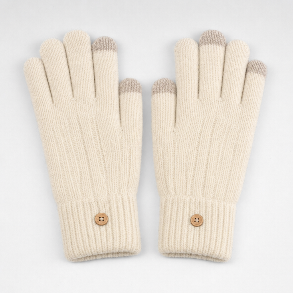 Bequeme Damen Winterhandschuhe mit Touchscreen-Funktion. Stylisches Geschenk für Frauen bei kaltem Wetter.