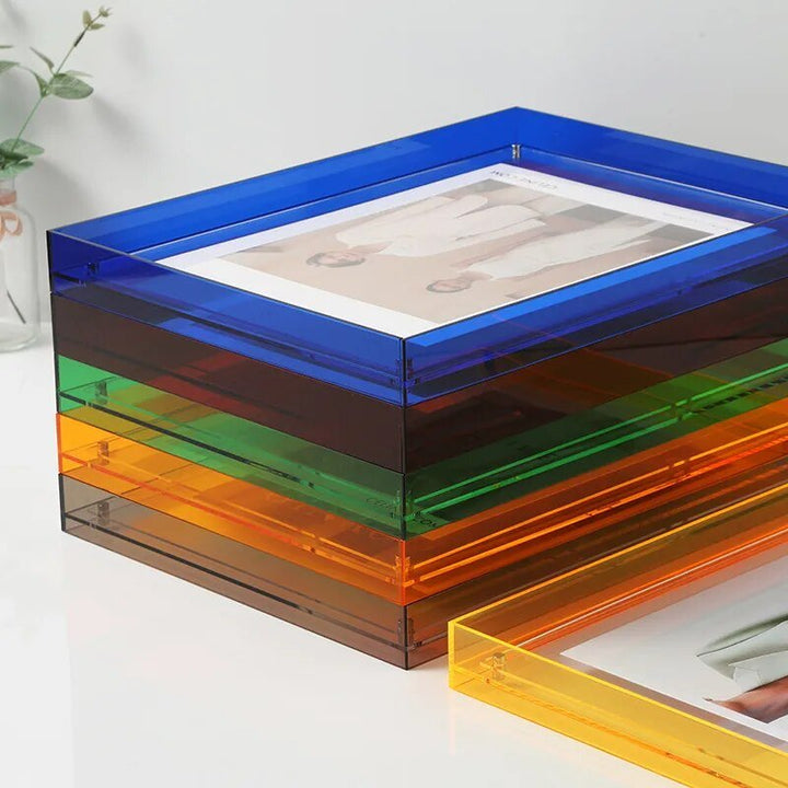 Acrylrahmen bunt, transparentes Design, Wanddekoration für jeden Raum.