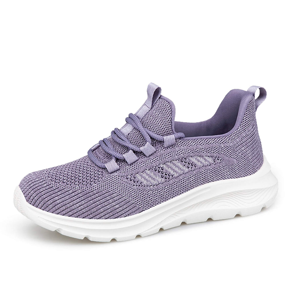 Leichte, atmungsaktive Damen Sneaker in Lila. Rutschfester Sportschuh mit bequemer Passform für Alltag & Freizeit.