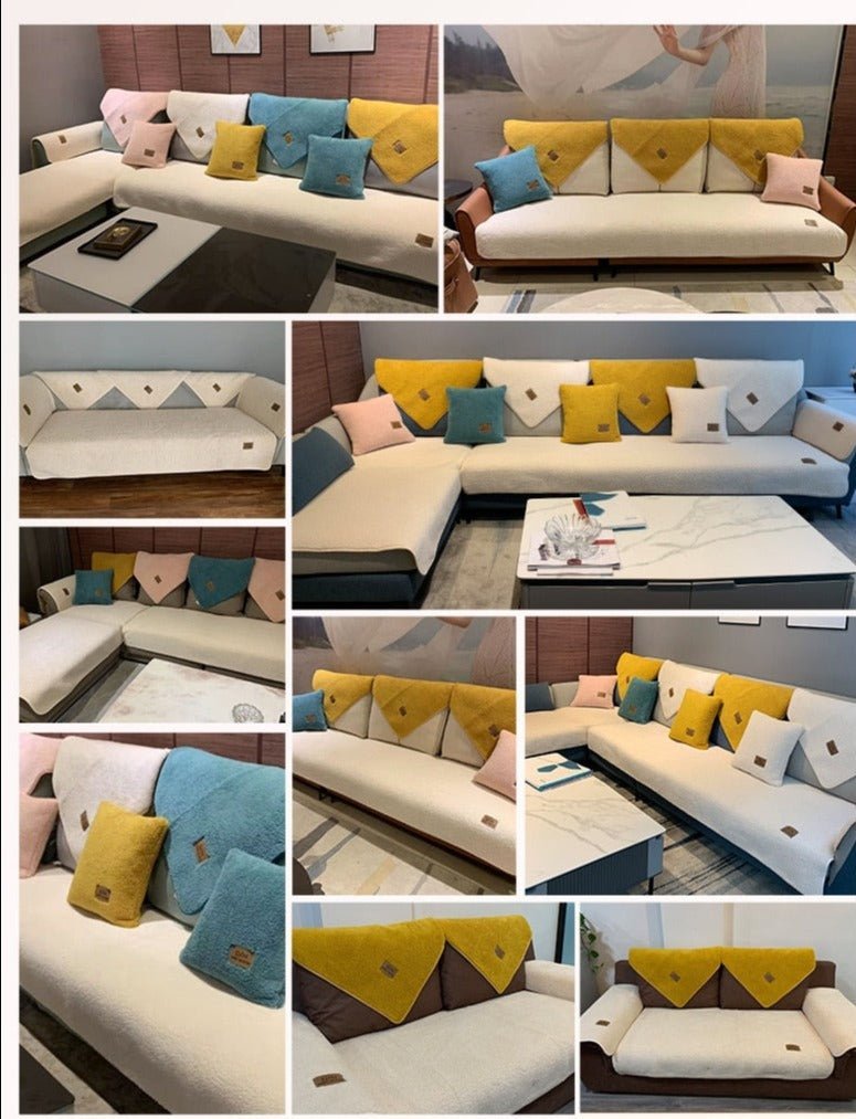 Zeitloser, eleganter Sofabezug aus strapazierfähigem Material. Modernes Design & effektiver Möbelschutz.