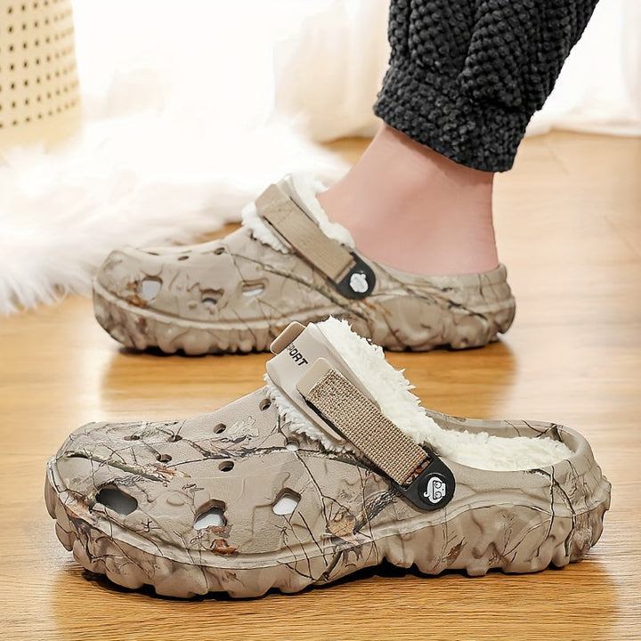 Gemütliche, warme Winterpantoffeln für kalte Tage, gefütterte Komfortschuhe für Damen und Herren.