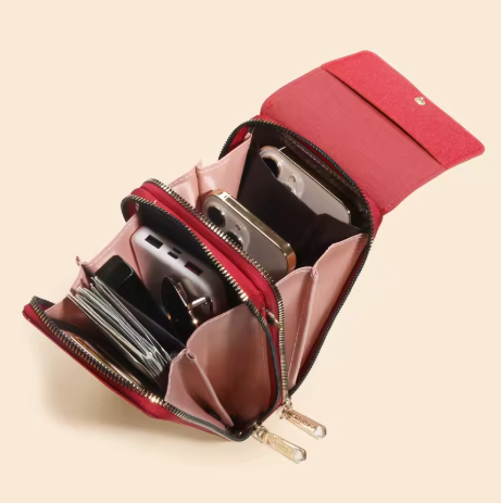 Stylische kleine Damen Schultertasche mit Reißverschluss, perfekt als Handytasche.