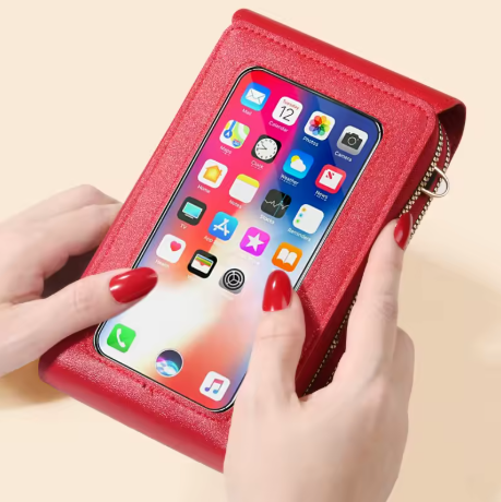 Elegante Crossbody Bag für Damen mit Touch-Funktion, ideal für Smartphones bis 7 Zoll.