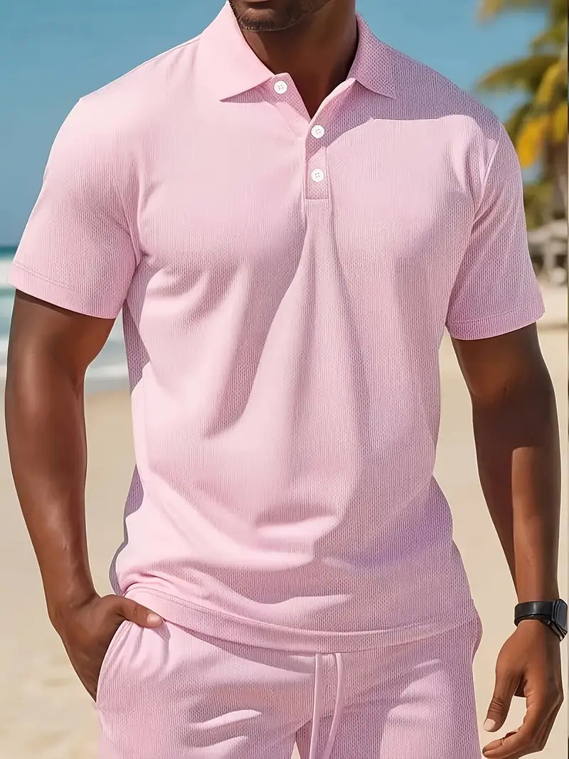 Komfortables Herren Casual Set, T-Shirt & Shorts für Freizeit & Alltag.
