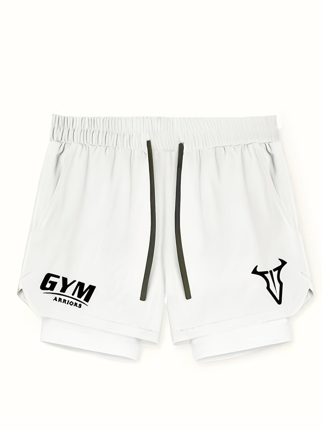 Robuste Herren Activewear Shorts, 2-in-1 für Training, Laufen & Sport.