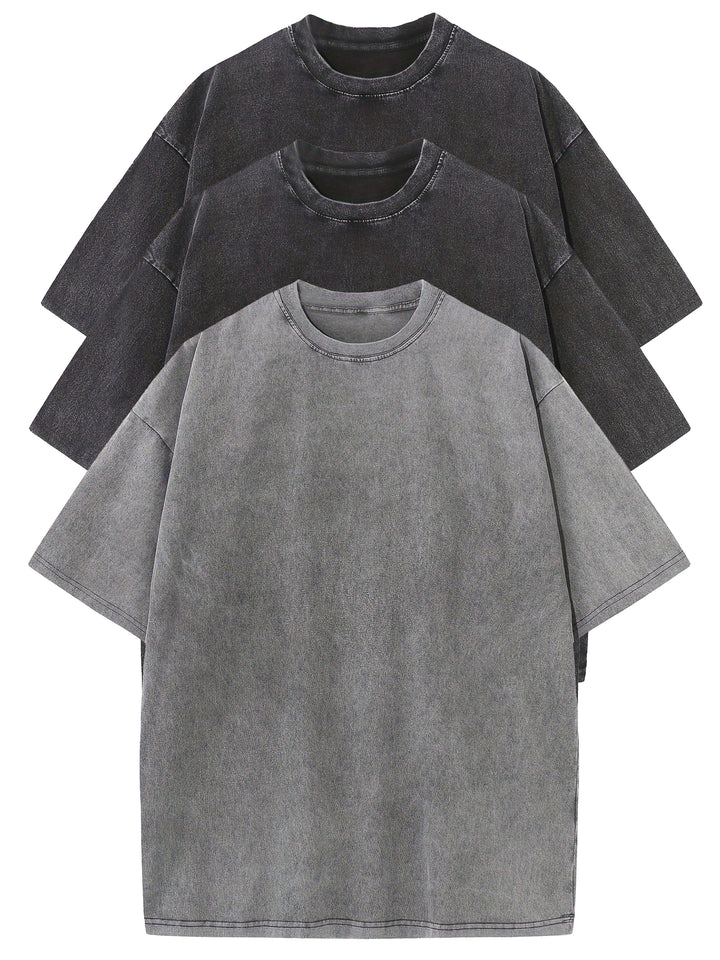 Komfortables Herren Basic T-Shirt im Oversize-Schnitt. Vintage Look für den Alltag und Freizeit. Lässige Männer Mode.