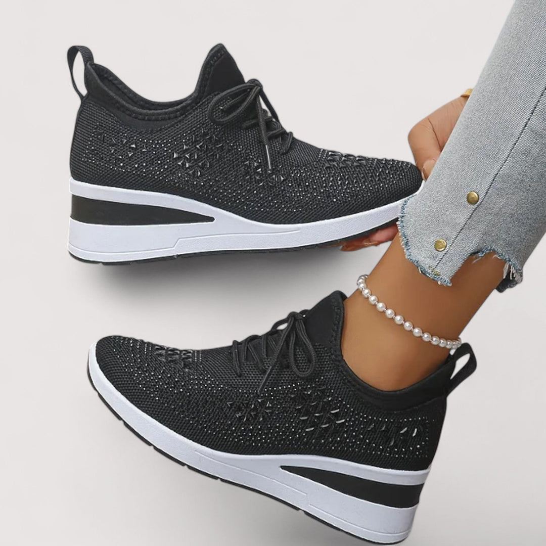 Funkelnde Glitzer-Sneaker für Damen, alltagstauglich und sehr komfortabel.