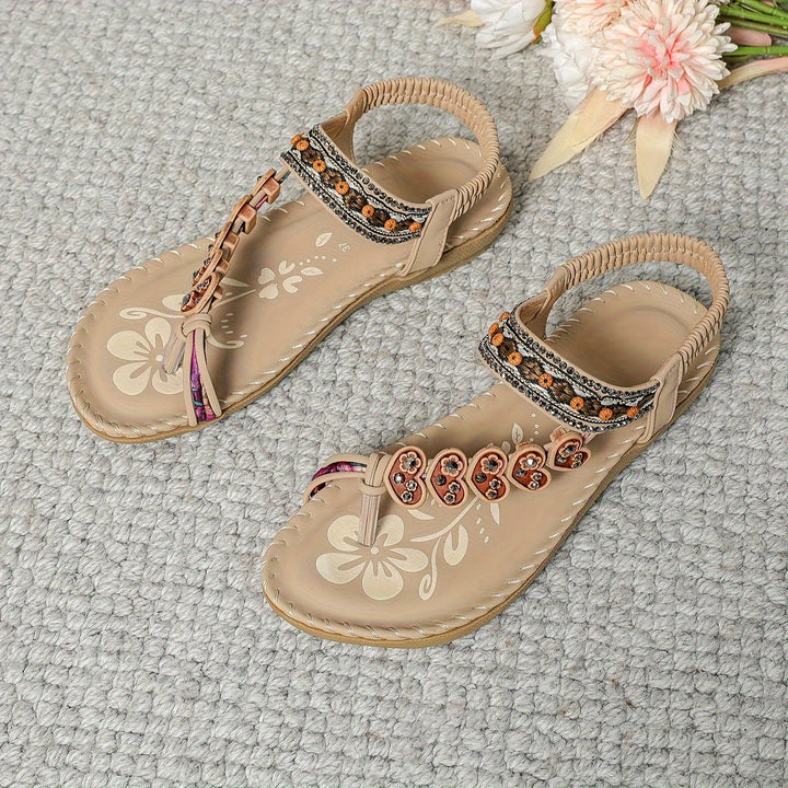 Flache orthopädische Damensandalen, ideal für Freizeit & lange Spaziergänge.