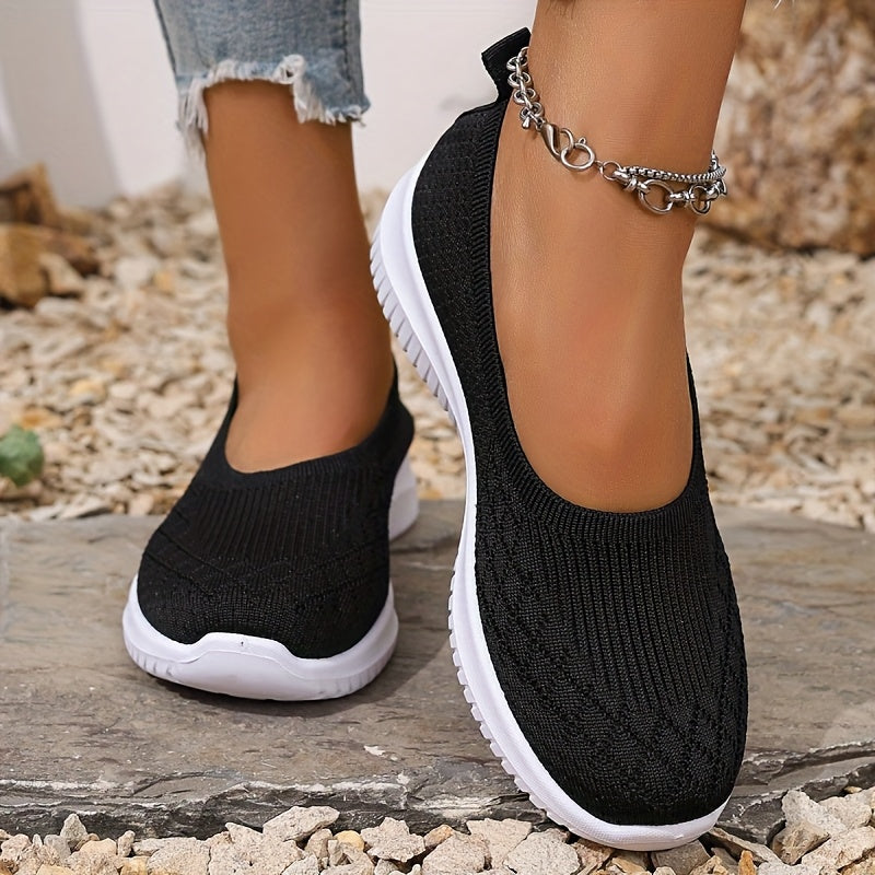 Damen Slip-On Hausschuhe, atmungsaktiv & bequem, bieten Fußunterstützung und sind rutschfest.