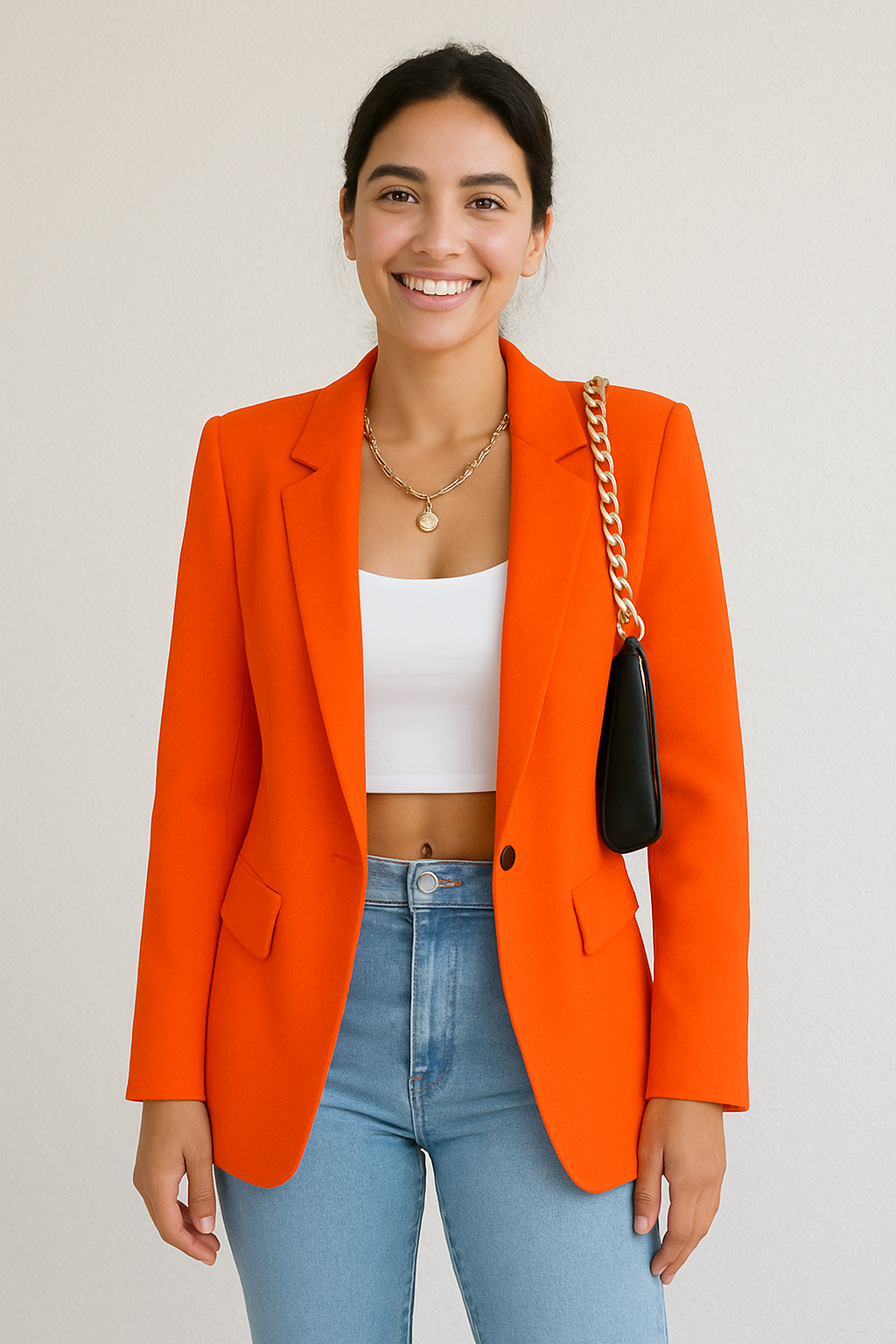 Klassischer Damen Business Blazer, figurbetont. Ideal als Bürokleidung & für elegante Outfits.