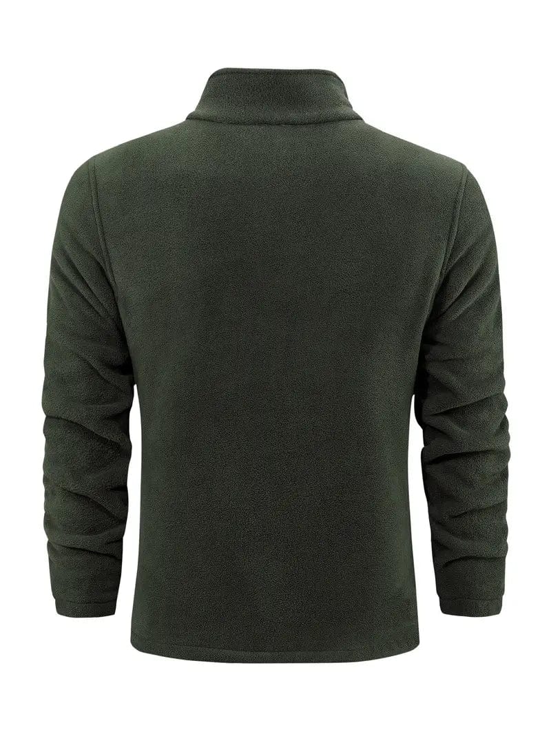 Robuste Herren Winterjacke aus Fleece, atmungsaktiv, ideal für Wanderungen.