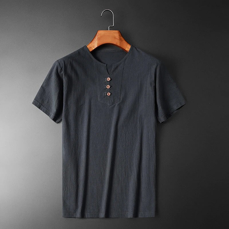 Sommerliches Herren T-Shirt, leicht & bequem. Kurzarmshirt mit lockerer Passform, perfekt für Freizeit & warme Tage.