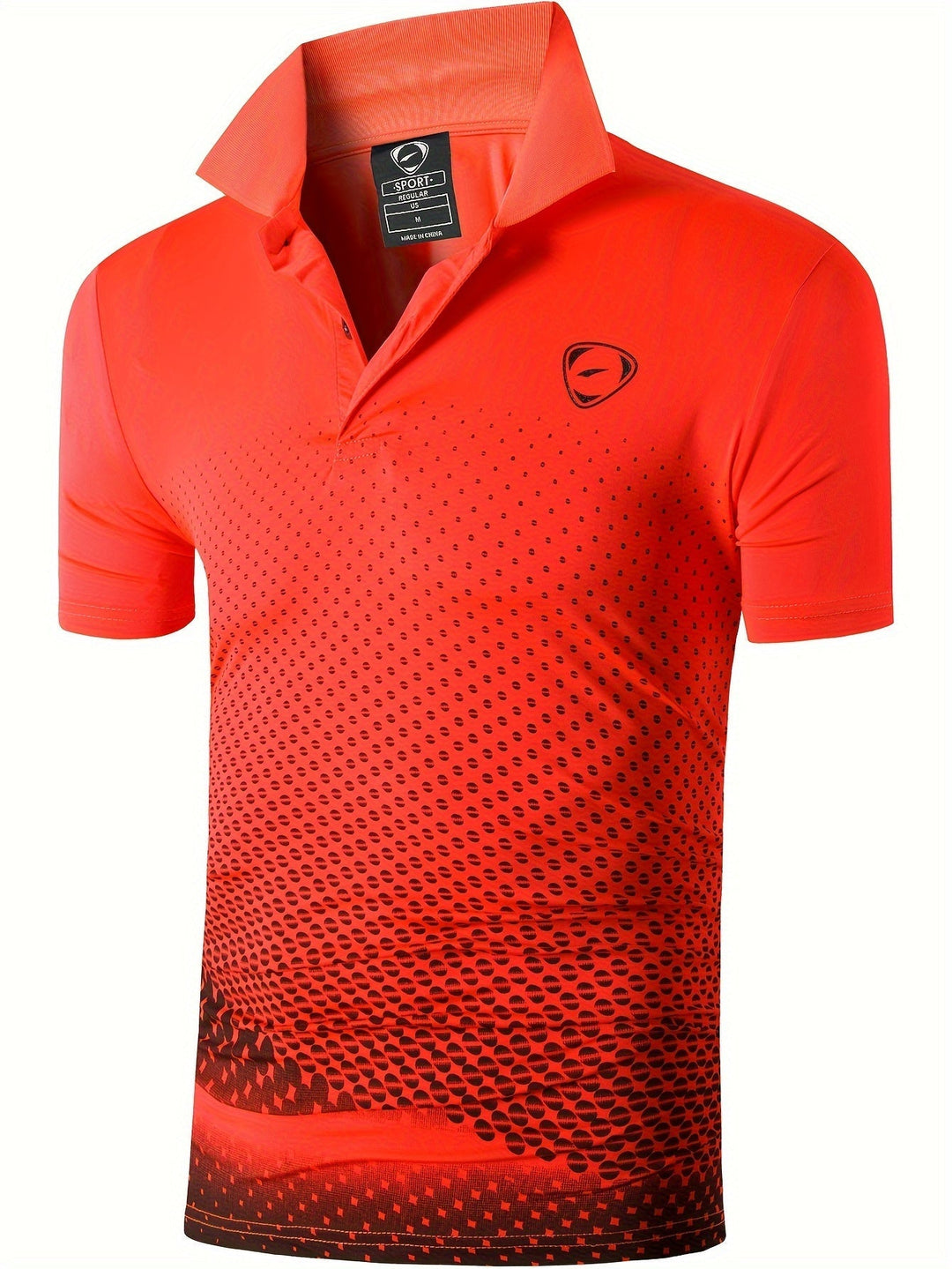 Bequemes Herren Polohemd, kurzärmelig, mit dynamischem Grafikdesign für Sport & Alltag.