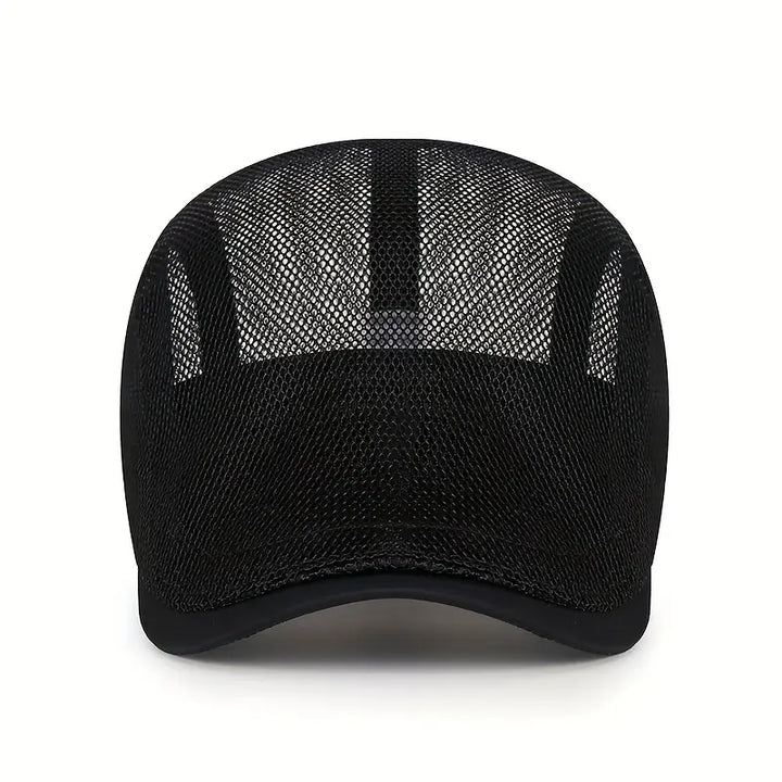 Graue Herren Beckett Kappe mit Mesh für optimalen Sonnenschutz. Leichtes, atmungsaktives Accessoire für Sport.