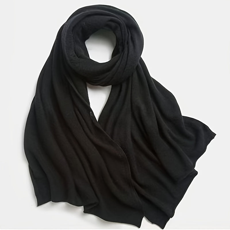 Stylischer Damenschal, warm & weich. Perfekt als Wickeltuch oder Decke für kühle Herbst-/Wintertage.