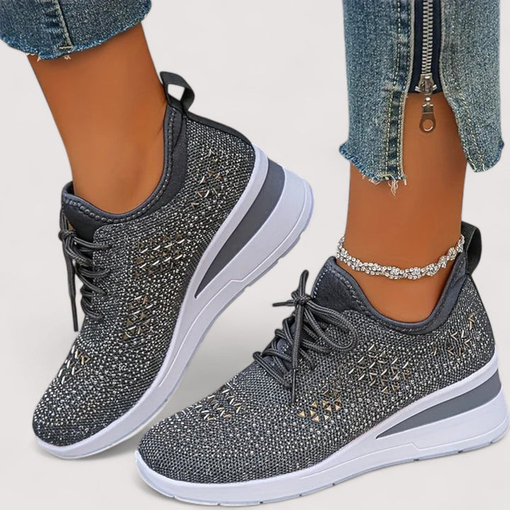 Sportlich-elegante Glitzer-Damenschuhe, rutschfest und atmungsaktiv für den Alltag.