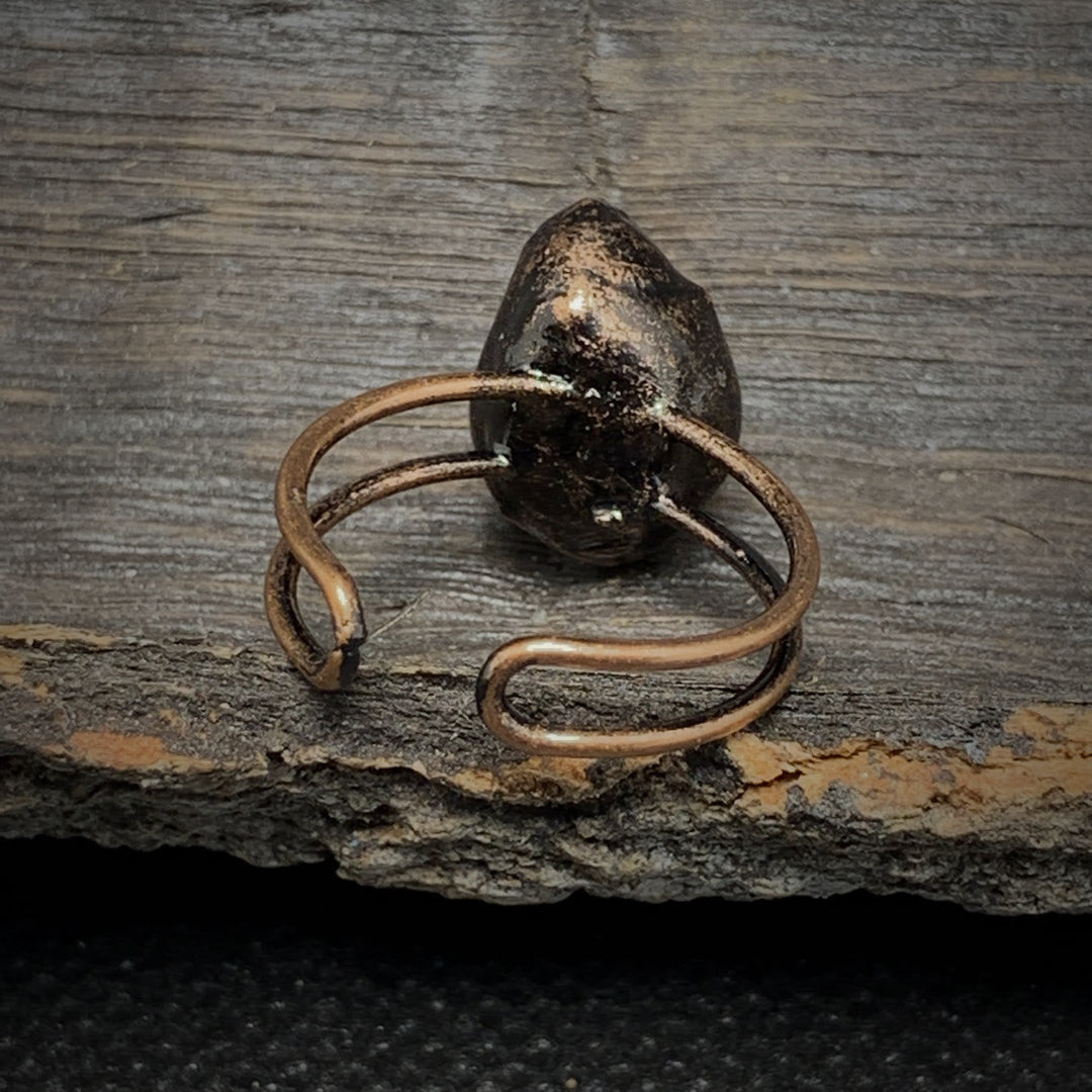 Symbolischer Geburtsring, Rohstein & verstellbar. Naturstein Damenring, persönlicher Schmuck.