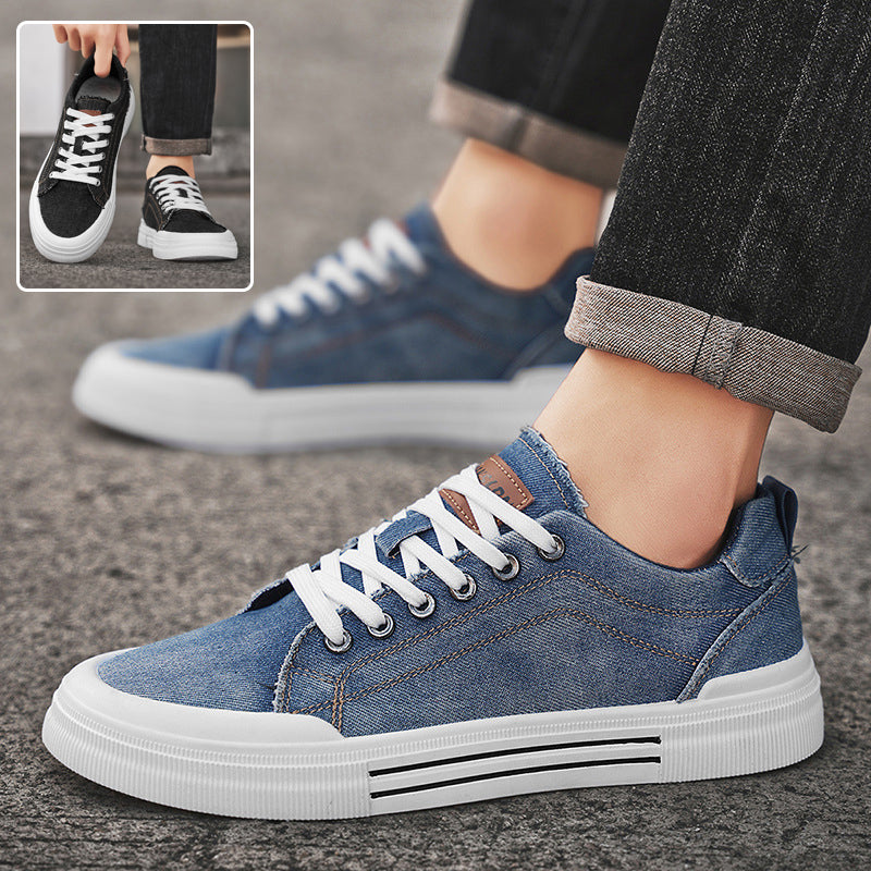 Moderne Herren Freizeitschuhe, schwarze Low-Top Sneaker für Komfort und Vielseitigkeit.