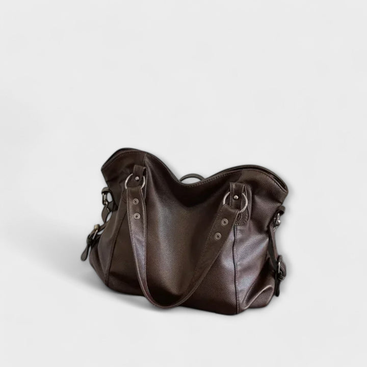Khaki Damen Hobo-Tasche aus Kunstleder, eine elegante und praktische Alltags-Schultertasche für Frauen.