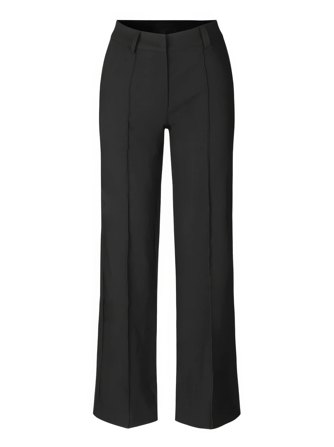 Schwarze Damen Hose mit komfortablem Hochbund, modisch und vielseitig kombinierbar. Perfekte Bürohose.