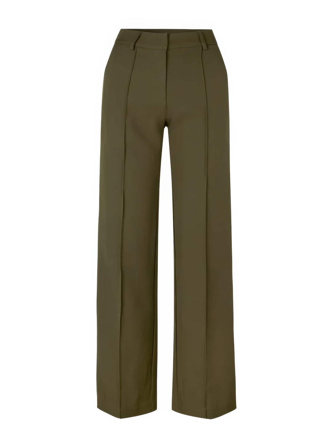 Schwarze Damen Hochbund Hose kombiniert mit Bluse, perfekter Business-Look für Herbst und Winter.