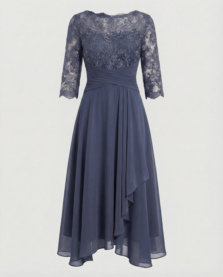 Elegantes Damenkleid lang für Hochzeitsgäste, feierliches Abendkleid in verschiedenen Farben.