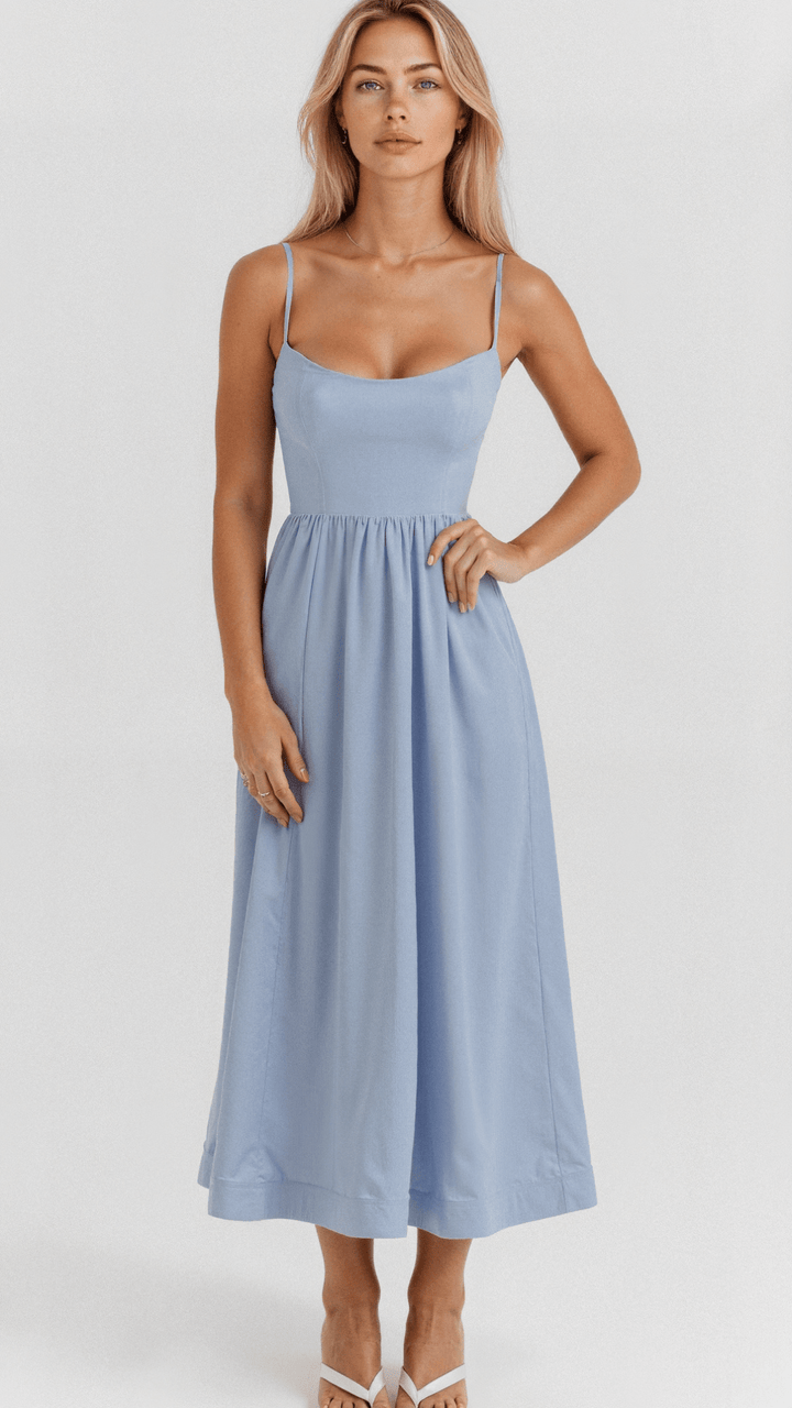 Luxuriöses Damen Midikleid, elegant und festlich. Perfekte Herbstmode für unvergessliche Auftritte.