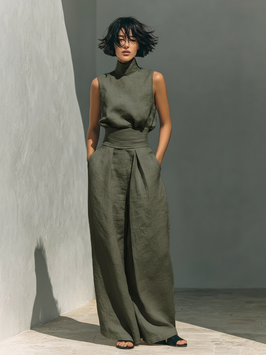 Stylischer Damen Zweiteiler mit lockerem Schnitt, ideal für warme Tage. Übergangslook, luftig & komfortabel.