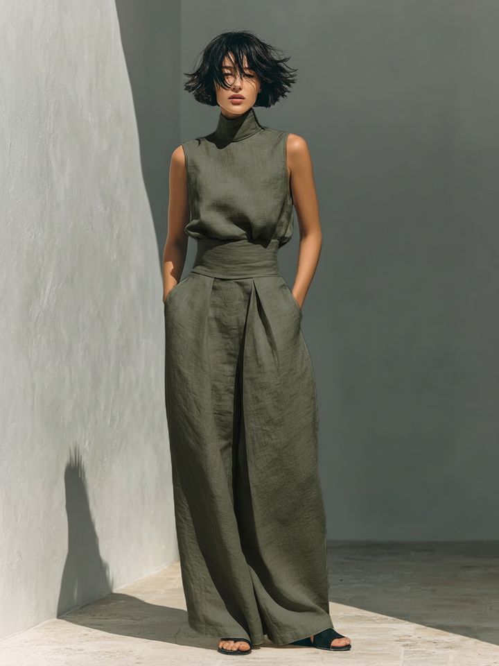 Stylischer Damen Zweiteiler mit lockerem Schnitt, ideal für warme Tage. Übergangslook, luftig & komfortabel.