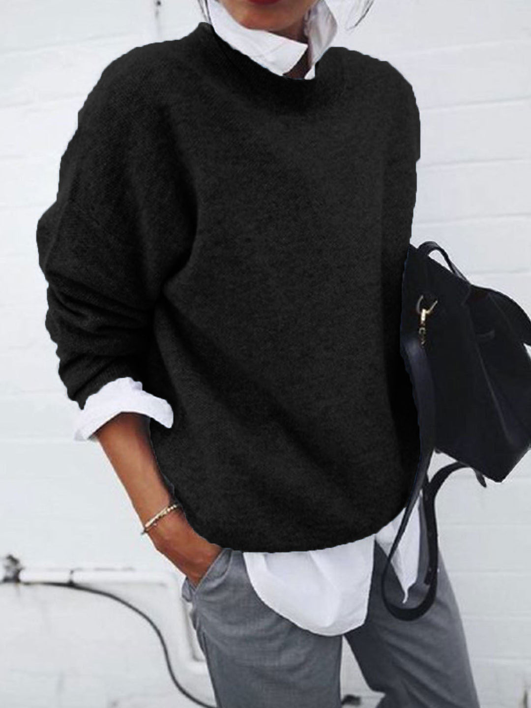 Eleganter Damen Strickpullover mit entspanntem Schnitt, bequem & vielseitig für Freizeit & Damenmode.