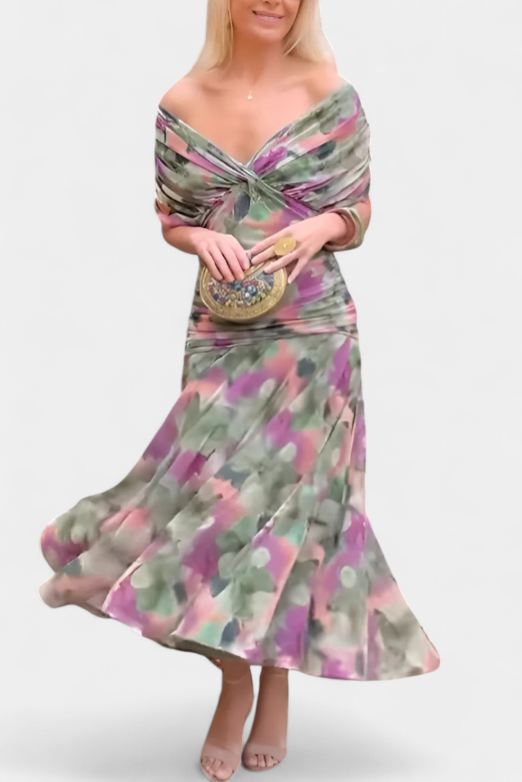 Damen Gala-Kleid in eleganter Maxilänge, festlich und zeitlos, ideal für stilvolle Auftritte.