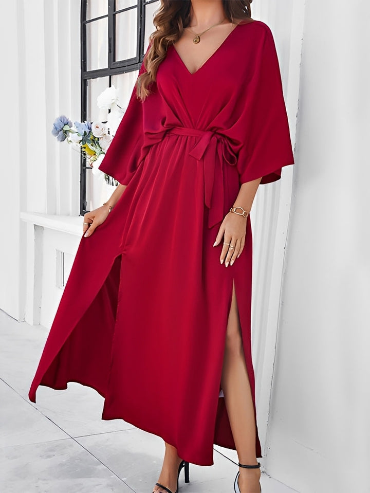 Fließendes, langes Damen Maxikleid mit elegantem Schnitt für festliche Anlässe, Hochzeiten & Cocktails.