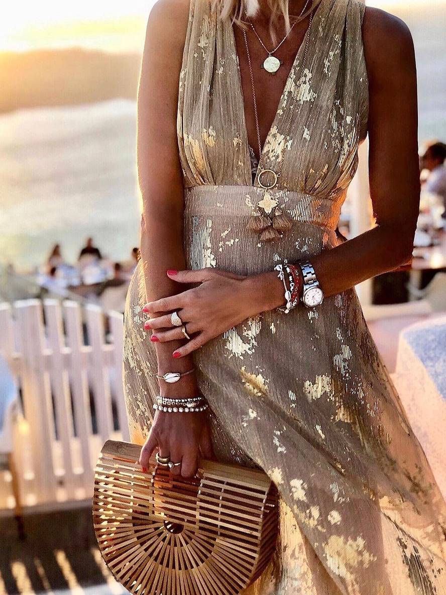 Elegantes festliches Pailletten Maxikleid für Damen, glamouröses Abendkleid für Hochzeitsgäste & Partys.