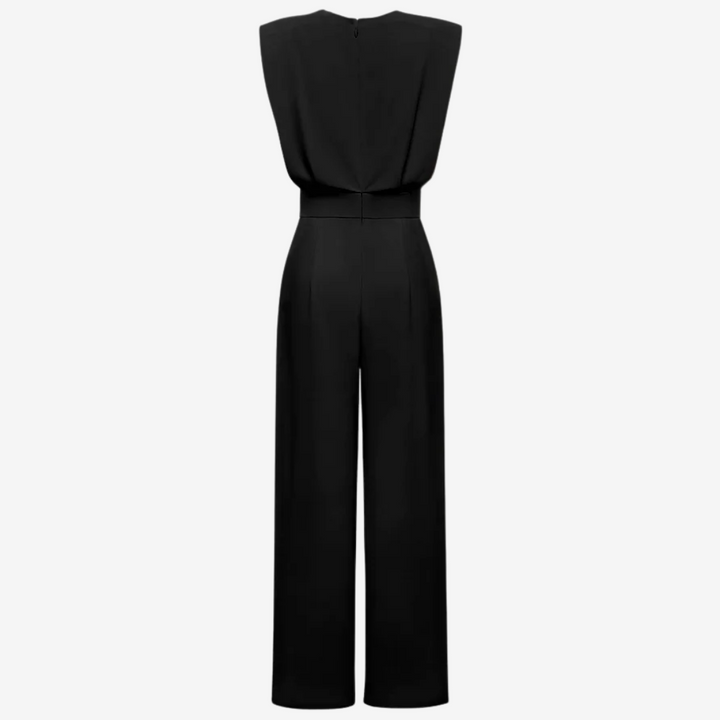 Damen Jumpsuit: festliche Mode, Business Look oder eleganter Abend Jumpsuit mit Taillengürtel.