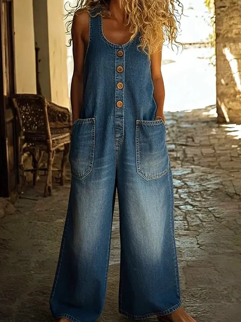 Bequemer Damen Jumpsuit im lässigen Boho-Stil, ideal für Frühling & Sommer, perfekt als eleganter Freizeit-Overall.