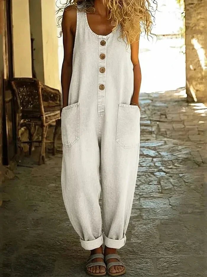 Stilvoller Damen Jumpsuit mit Boho-Flair, bequemer Einteiler für Frühling & Sommer, perfekt für lässige Eleganz.