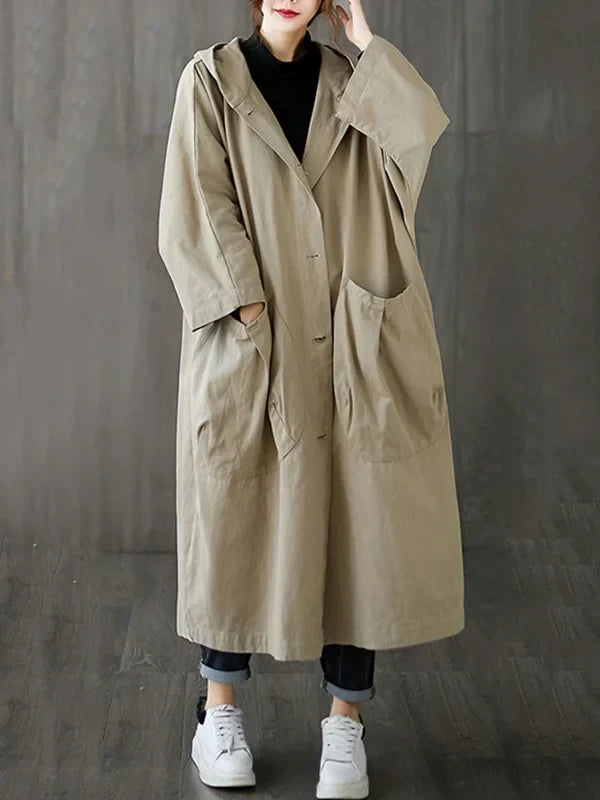 Damen wasserfester Trenchcoat, klassisch elegant, für alle Jahreszeiten.