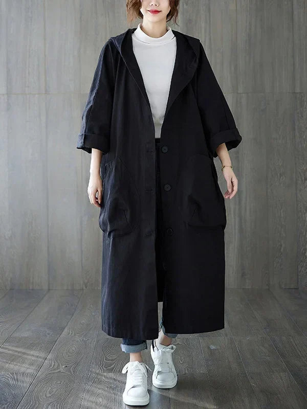Elegante Damen-Jacke, wasserfester Trenchcoat, zeitloser Look mit Gürtel.