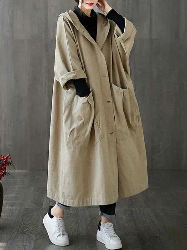 Moderner Damen-Übergangsmantel, wasserfester Trenchcoat, elegant & funktionell.