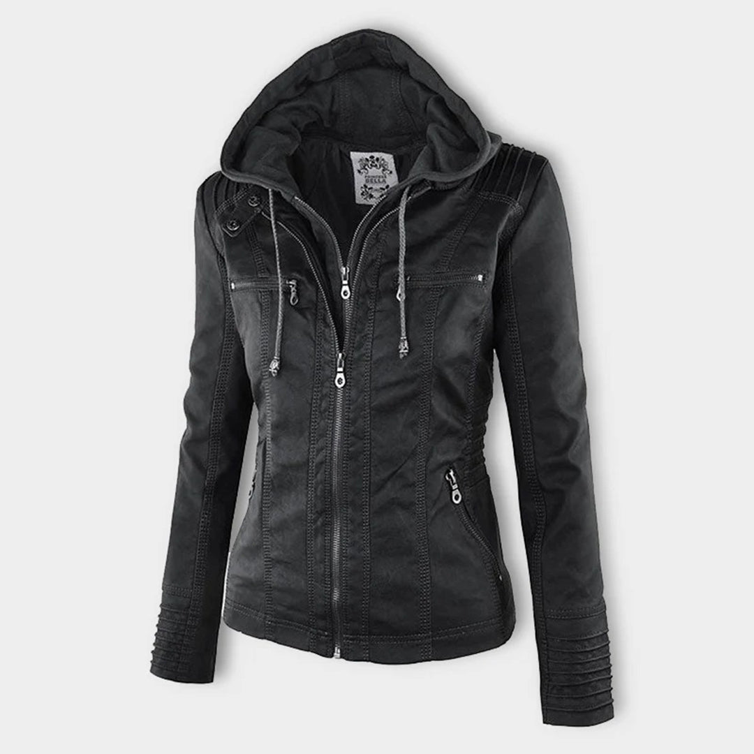 Elegante kurze Damenjacke, optimal für kühle Herbsttage. Stilvoller Komfort garantiert.