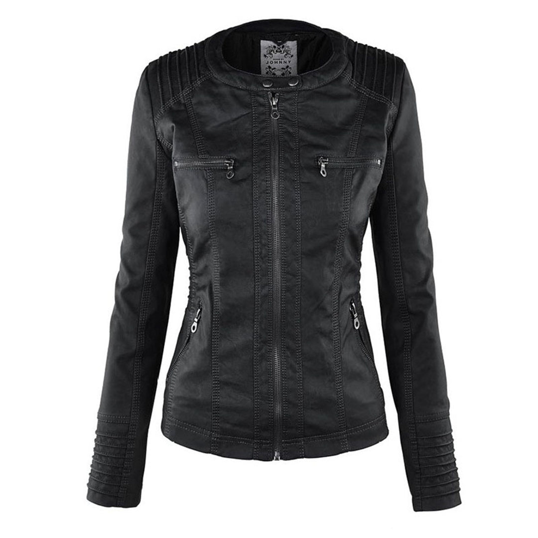 Vielseitige Damen-Herbstjacke, kurz geschnitten. Modisch & komfortabel für jede Gelegenheit.
