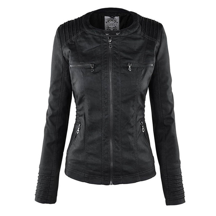 Vielseitige Damen-Herbstjacke, kurz geschnitten. Modisch & komfortabel für jede Gelegenheit.