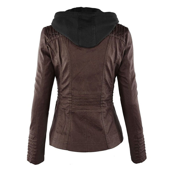 Kurze Damen-Herbstjacke, stilvolles Design. Ideal für Mode und Komfort an kühlen Tagen.